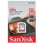 SanDisk SDHC 80mb/s - 16GB